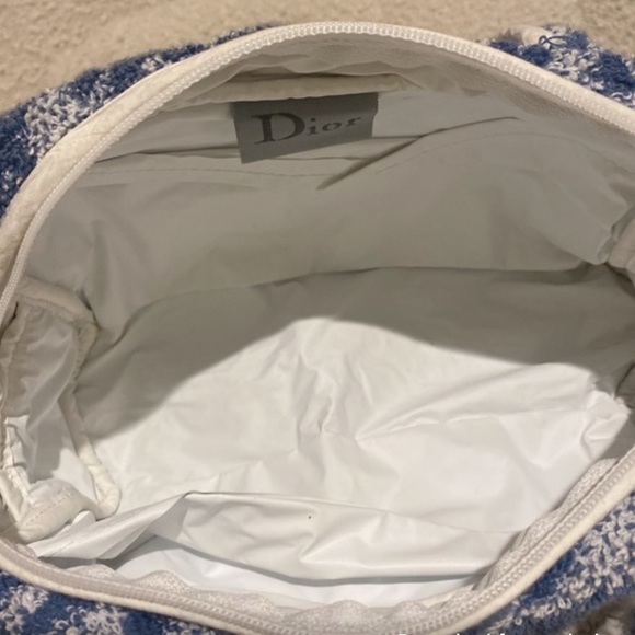 Authentic Vintage christian dior monogram terry cloth towel bag in blue - Picture 6 of 11